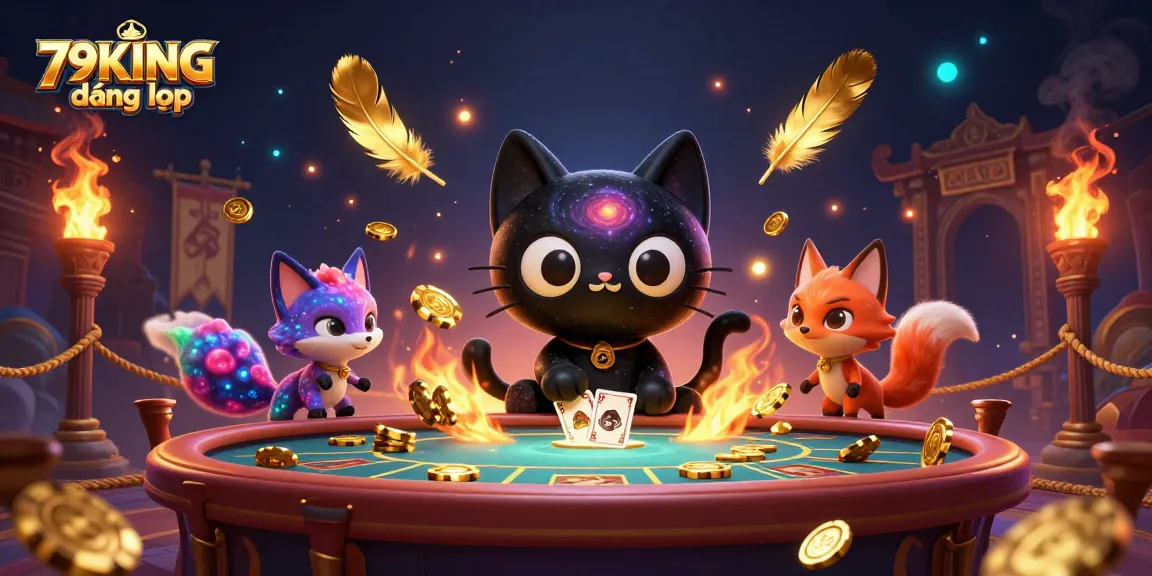 Engage with 79KING đăng nhập as the cosmic casino's black hole cat pulls in golden chips while the nebula fox observes.