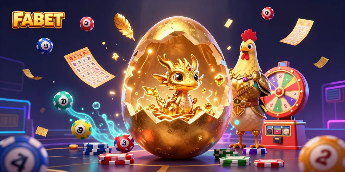 Playing with FABET's golden dragon amidst a festive gambling scene filled with playful elements.
