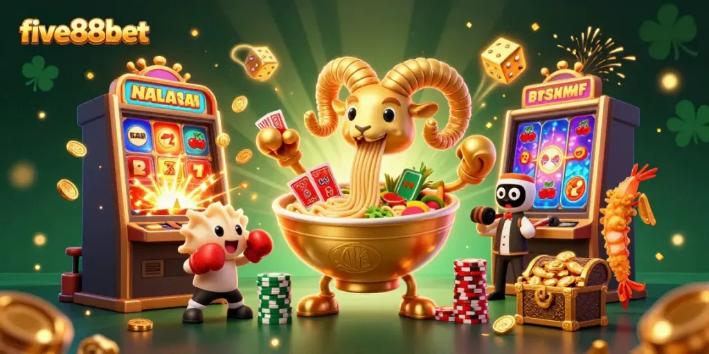 Experience exciting gameplay at five88bet with a vibrant casino scene filled with thrilling elements.