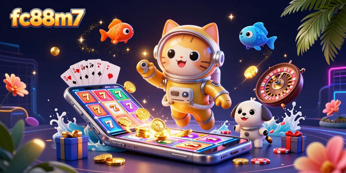 Play immersive slots with fc88m7 in a vibrant space-themed casino adventure.