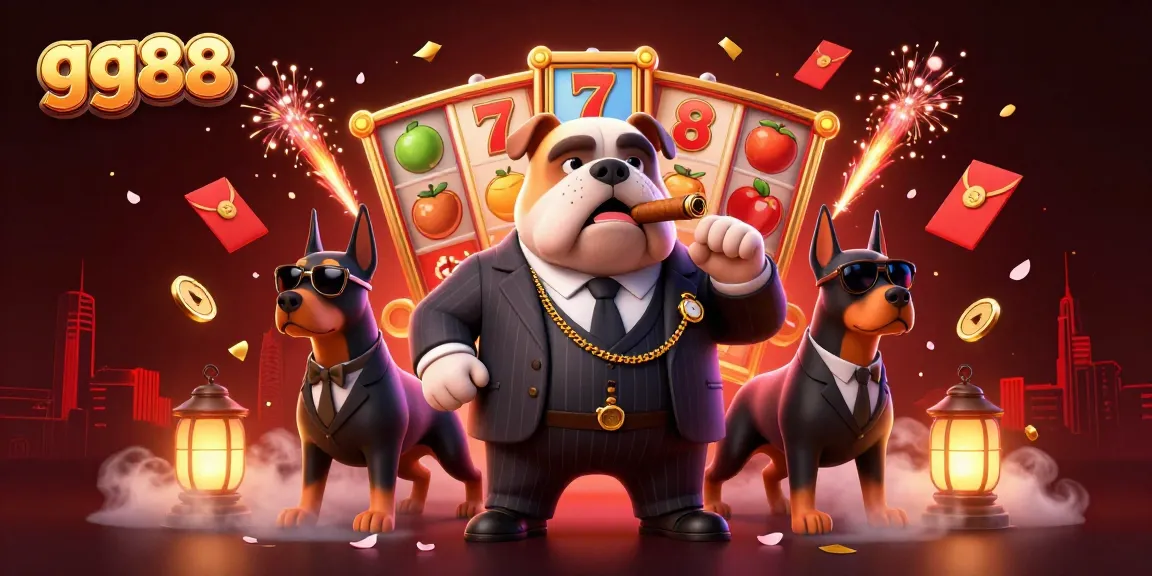 Experience thrilling gaming action with gg88 as mafia characters engage in exciting slot challenges.