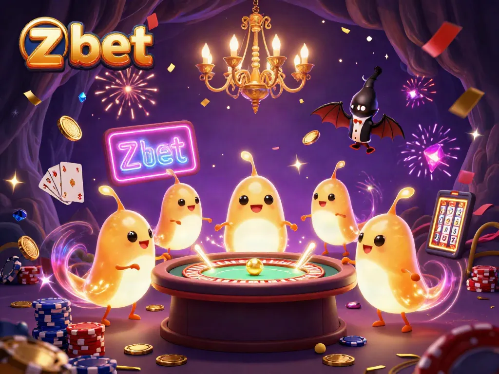 Experience thrilling gameplay with z bet at a lively casino scene glowing with excitement.