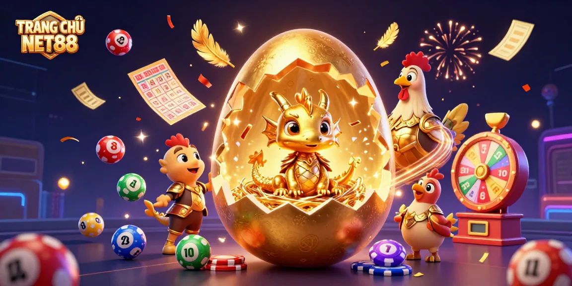 Generate immense excitement at TRANG CHỦ NET88 with vibrant golden dragon guarding poker chips amidst a dynamic casino scene.