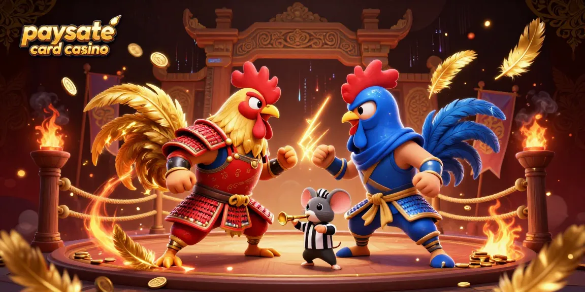 Erlebe den Nervenkitzel in einem Paysafe Card Casino mit dynamischen Kämpfenden Hähnen in einem energischen Showdown.