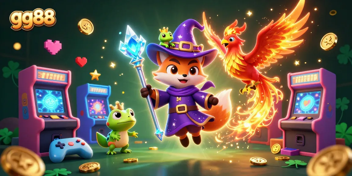 Experience winning with gg88 in this dynamic 3D casino illustration featuring enchanting characters.