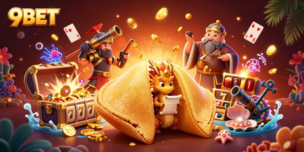 Experience the thrill of winning with 9BET in a vibrant casino scene featuring colorful characters and gaming elements.
