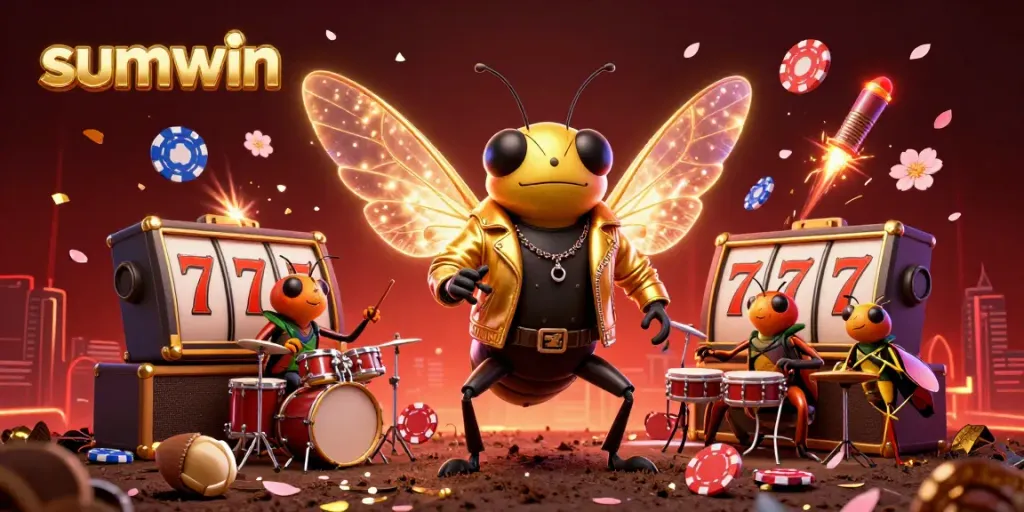 Experience gaming excitement with sumwin as a vibrant scene of animated characters reflects a lively casino environment.