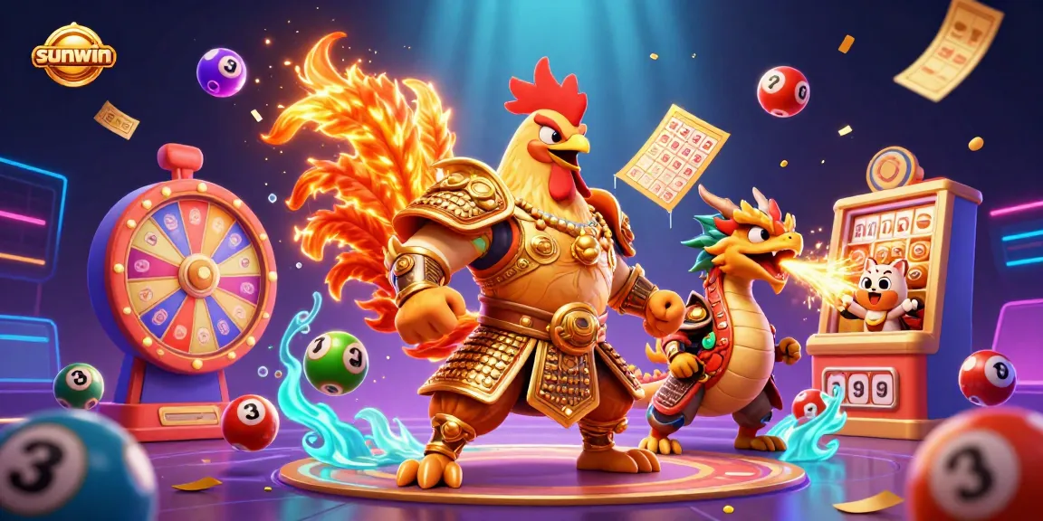 Experience sunwin's vibrant lottery excitement with animated characters and dynamic game elements.