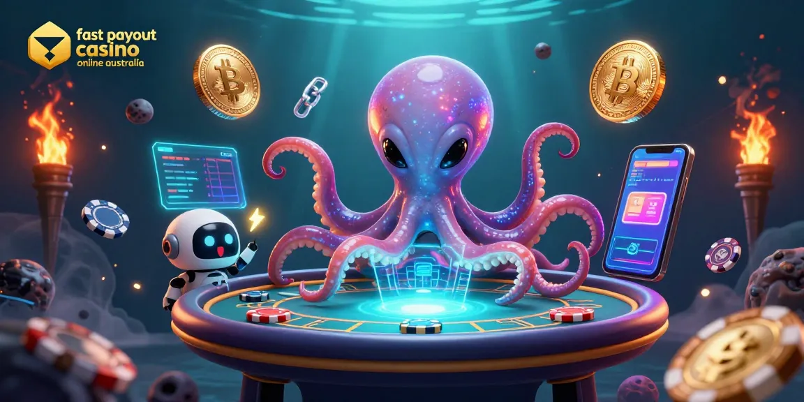 Experience fast payout casino online Australia with an alien octopus at a holographic table!