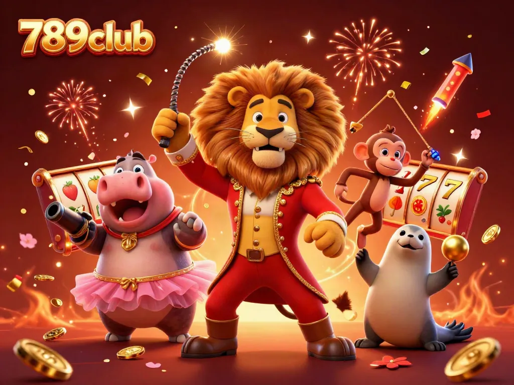 Experience the thrill of 789club with vibrant casino characters and spinning slot reels.