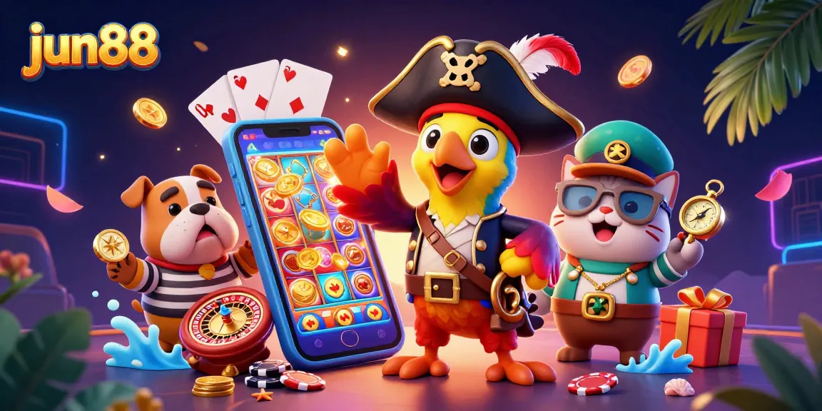 Experience the excitement of jun88 with a vibrant pirate-themed gambling scene full of slot games and rewards.