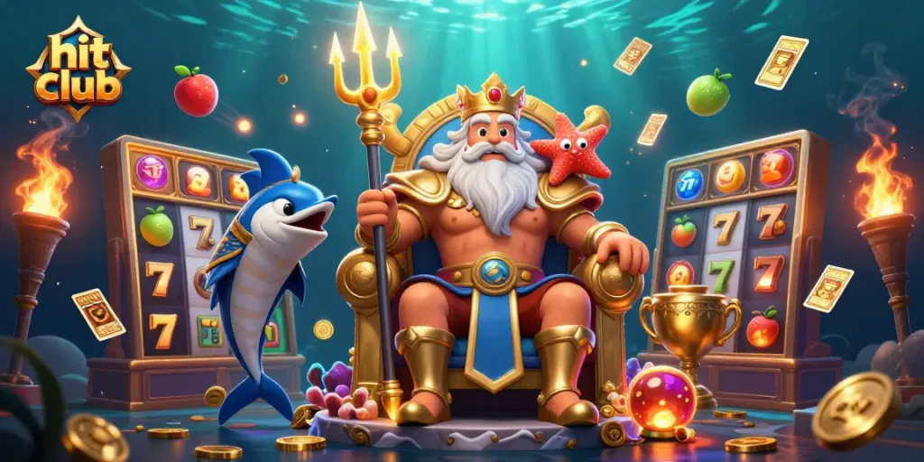 Experience the thrill of hit club with our vibrant 3D illustration featuring exciting slot games and dynamic characters.