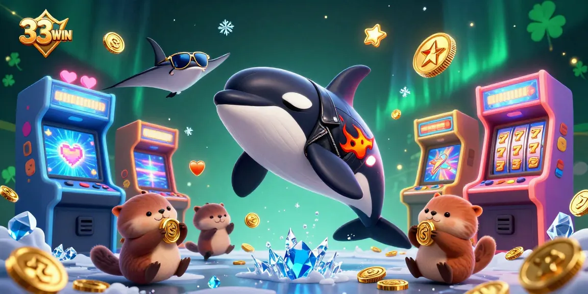 Experience exhilarating gameplay with 33WIN amidst vibrant characters and dynamic casino elements.
