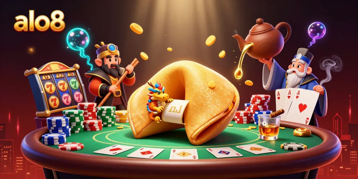 Experience winning strategies at alo8's online casino with an energetic 3D scene of fortune and games.