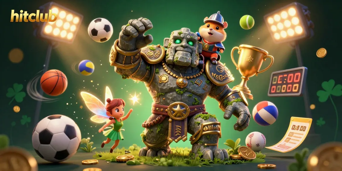 Engage with hitclub’s vibrant gaming scene featuring 3D characters and dynamic sports elements