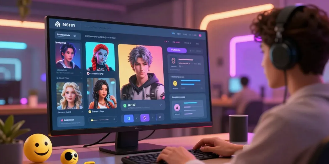 Engaging user interface showcasing nsfw character ai avatars, immersing in customizable roleplay experiences.